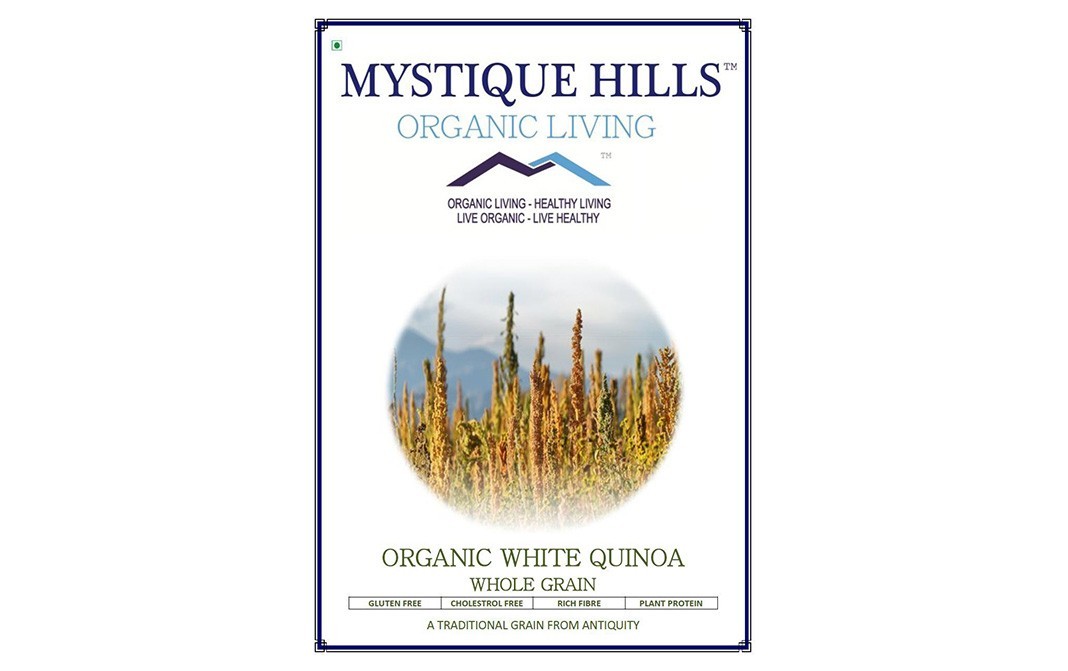 Mystique Hills Organic White Quinoa Whole Grain   Box  1 kilogram